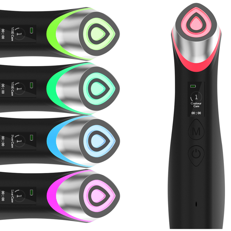 Photon Light Therapy Device Skin - 8in1光子療法デバイス、赤青光マイクロカレントフェイシャルトナー、5段階強度調整、家庭用肌引き締め