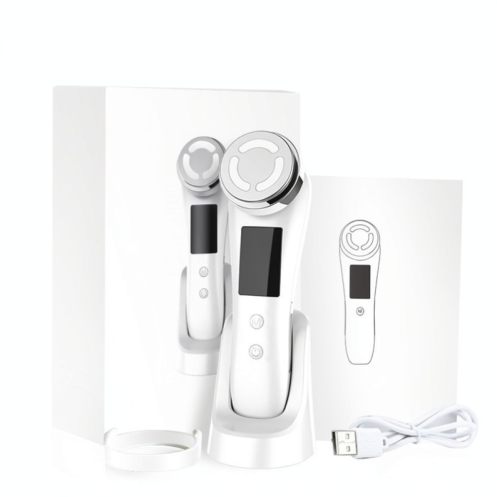 Photon Light Therapy Device Skin - プロ仕様のスキンケアマッサージャー、顔の引き締め効果のある美容機器、LED光療法、毛穴の奥まで届くクレンジング、美容液導入ツール。