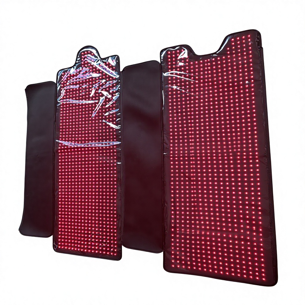 Led Light Therapy Bed Full Body - 赤色光療法ブランケット、660nm 850nm LED全身療法ベッド、痛み緩和スリーピングバッグ、460x460x8、ホームサウナラップ