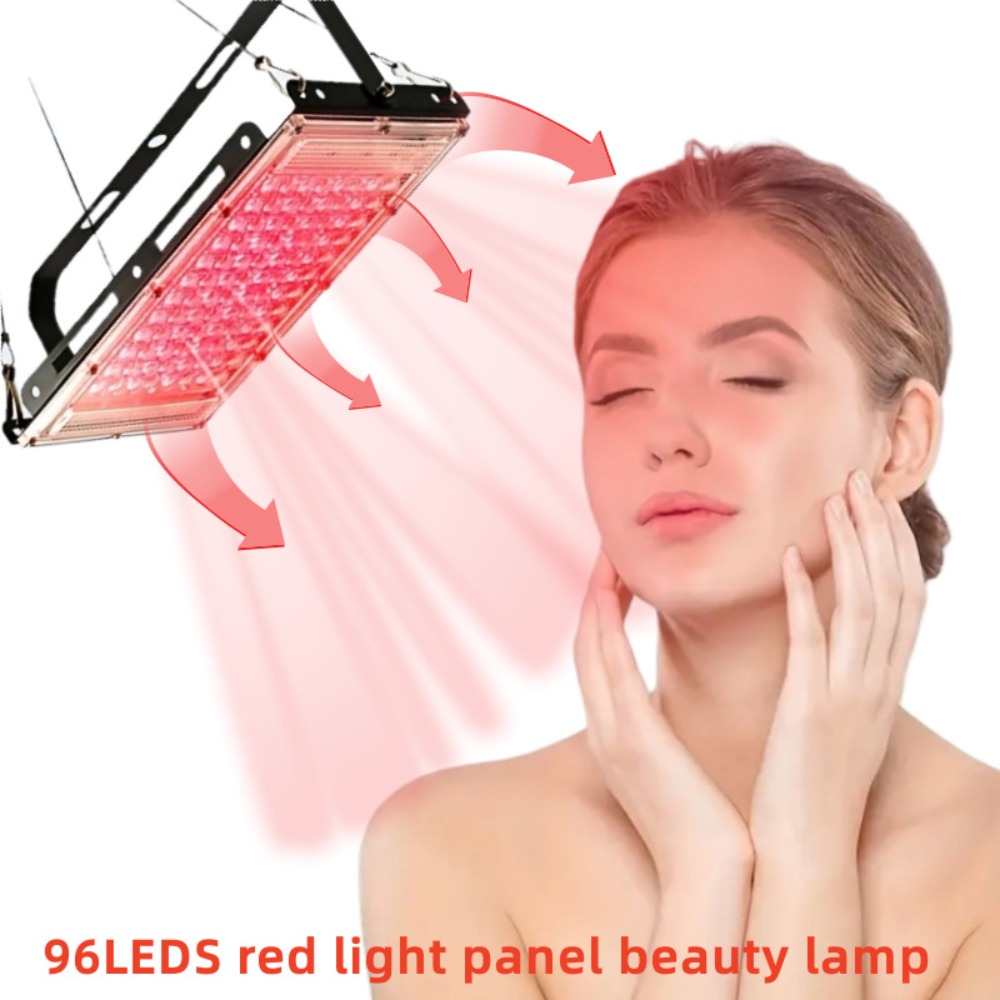 Red Light Therapy Torch 660Nm - 顔の肌の美容のための赤色光療法ランプ、96個の660nm LED赤色光療法パネル付き、家庭用赤外線ライトデバイス