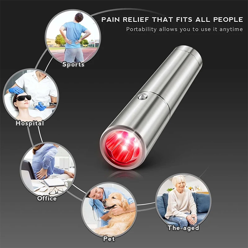 Red Light Therapy Torch 660Nm - 赤色光療法機器、LED懐中電灯、660nm、630nm、850nmの赤外線、体の皮膚の痛みを和らげるためのケア用。