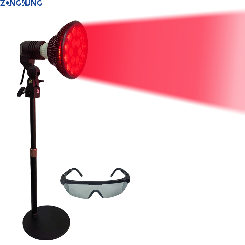 Red Light Therapy Panel 660 850 - 18個のLEDライトセラピー赤外線、660nm赤色光、850nm近赤外線、顔、体、皮膚の痛みの緩和に