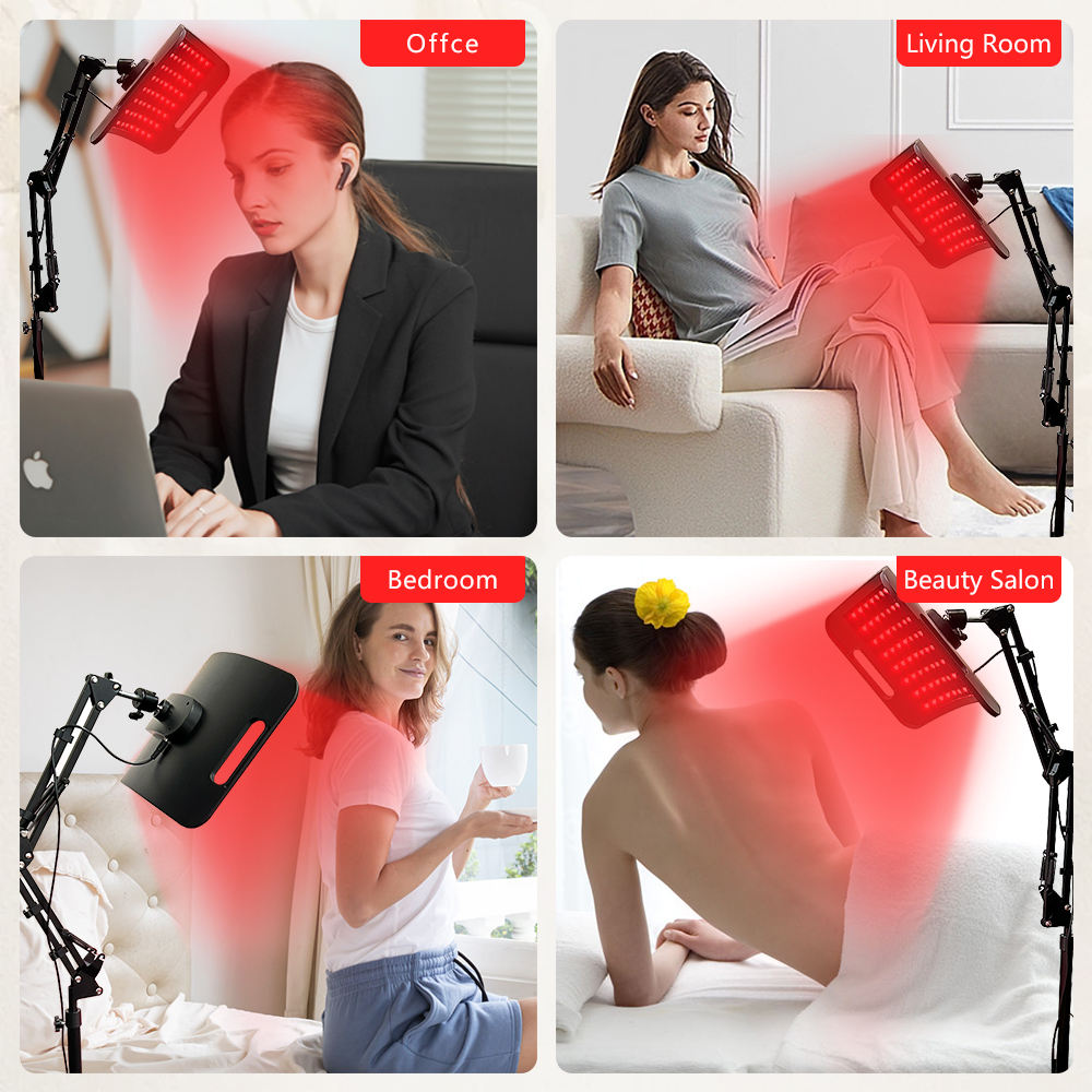 赤色光療法パネル、調整可能なスタンド付き、デュアルチップ66 - Red Light Therapy Panel 660 850 のレビューと価格