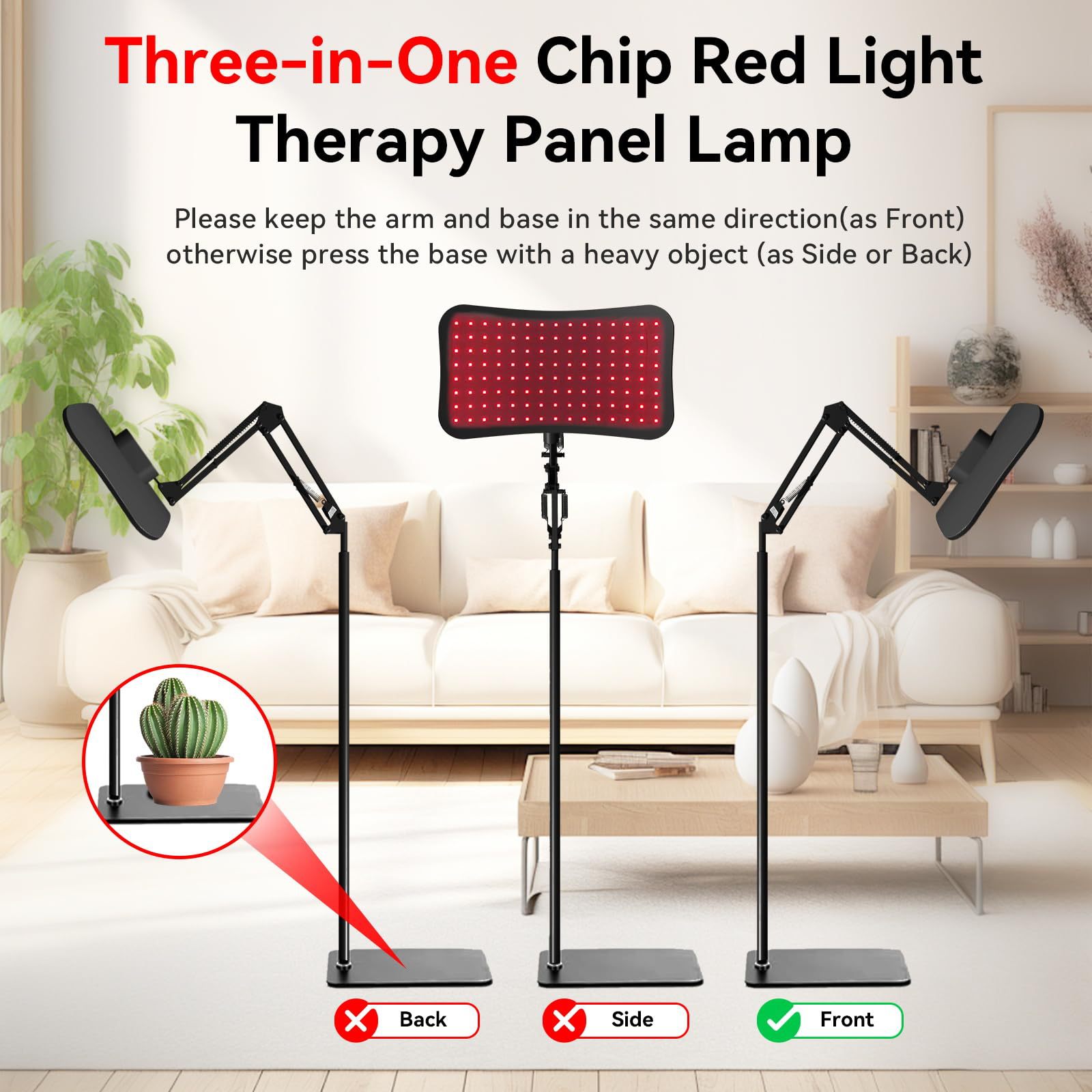 赤色光療法パネル、調整可能なスタンド付き、デュアルチップ66 - Red Light Therapy Panel 660 850 のレビューと価格