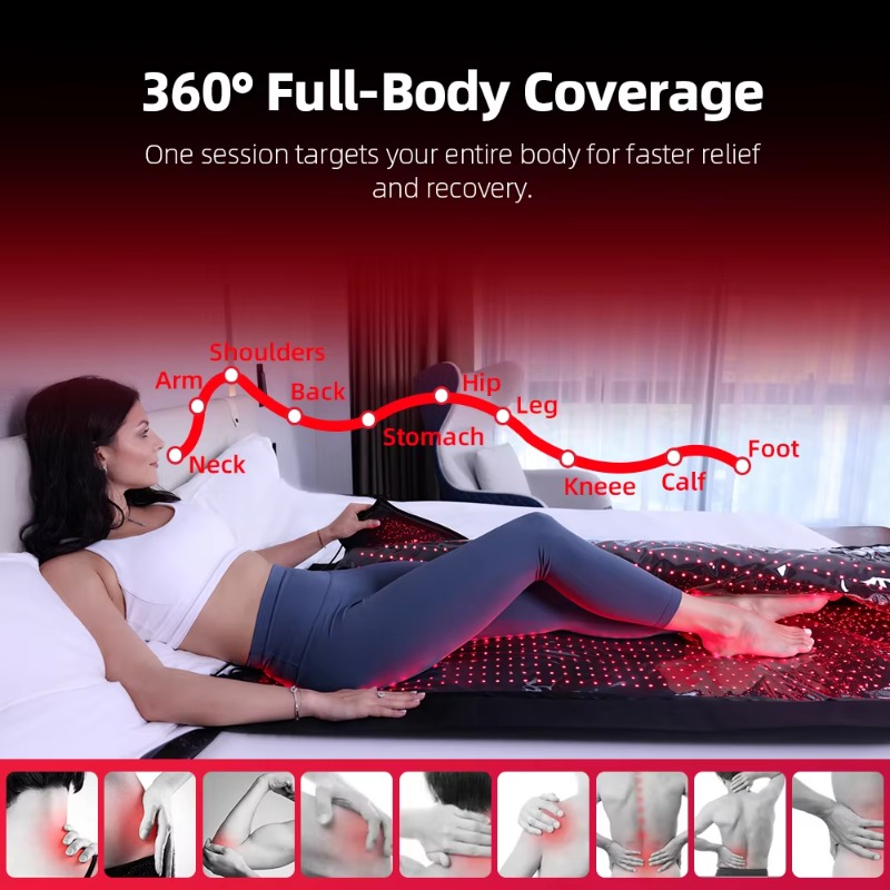 360度全身カバーNIR赤色光療法スリーピングバッグ全身強力 - Led Light Therapy Bed Full Body のレビューと価格