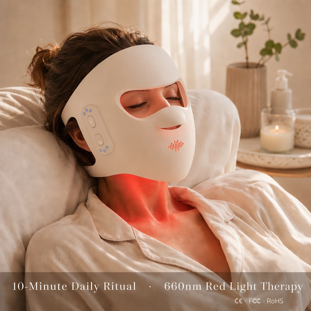 プロ仕様のワイヤレス3D LEDフェイスマスク。4波長でアン - Silicone Led Face Mask Wireless のレビューと価格