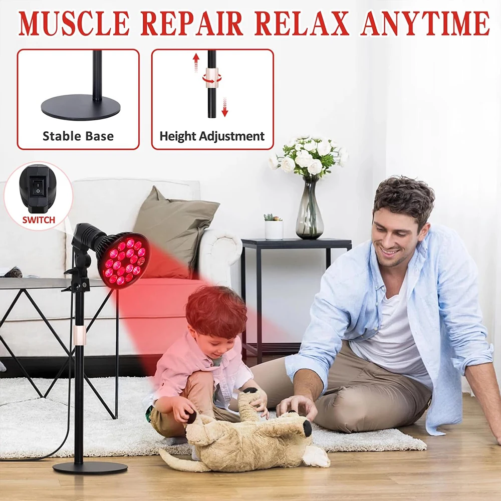 赤色光療法ランプ 54 ワット 660nm & 850nm  - Red Light Therapy Torch 660Nm のレビューと価格