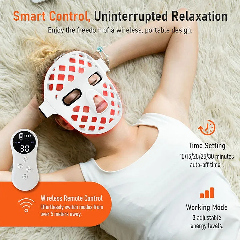 シリコン製5D LEDフェイスマスク、ワイヤレスリモコン付き - Silicone Led Face Mask Wireless のレビューと価格