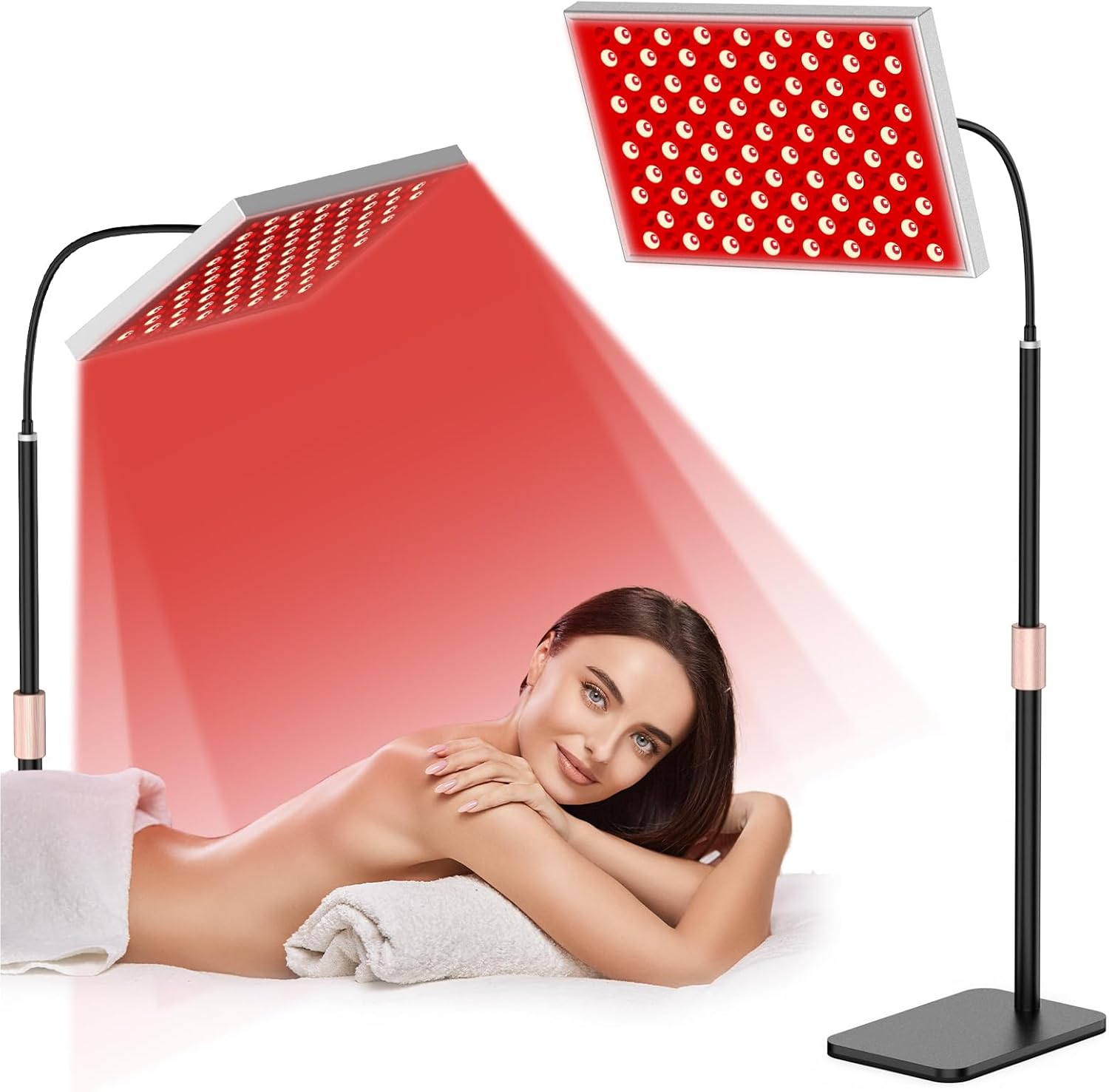 赤色光療法ボディ用赤外線ライトセラピーパネルランプ（スタンド - Red Light Therapy Torch 660Nm のレビューと価格