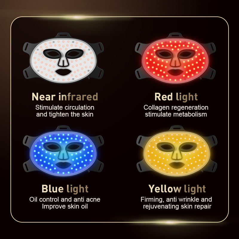4 色肌の若返りアンチエイジング赤色 Led 近赤外線光子光 - Red Light Therapy Mask Near Infrared のレビューと価格