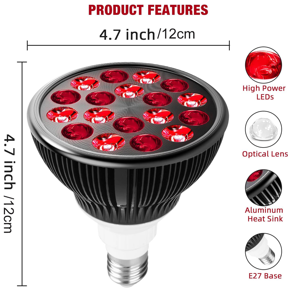 赤色光と赤外線光線療法デバイス 人間とペットの関節と筋肉の痛 - Red Light Therapy Panel 660 850 のレビューと価格